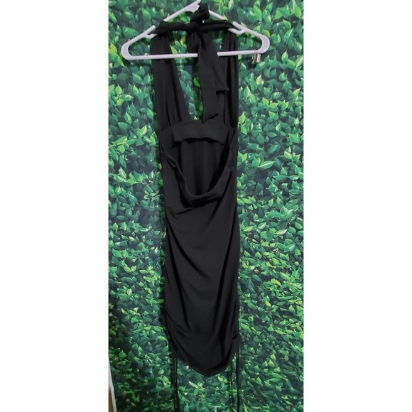 Black Backless Ruched Dress - M - Picture 2 of 5